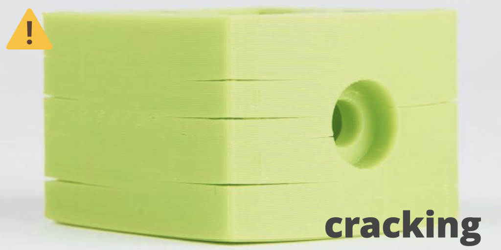 Cracking in a 3D printed part