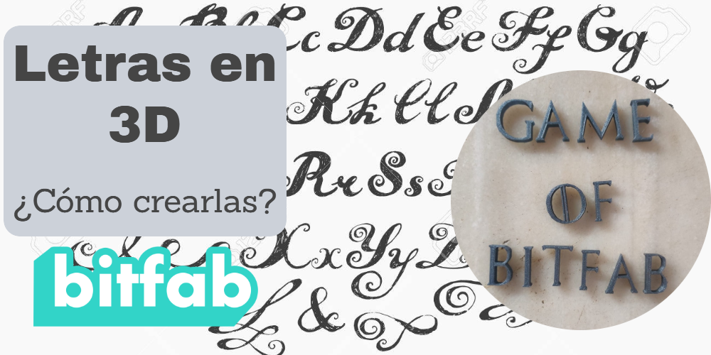 Letras decorativas en 3D